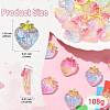 25Pcs 5 Colors Transparent Resin Fruit Decoden Cabochons RESI-CJ0004-16-2
