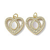 Brass Micro Pave Cubic Zirconia Pendants KK-G485-34I-G-1