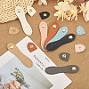 CHGCRAFT 14 Sets 7 Colors Imitation Leather Sew on Purse Lock with Snap Button FIND-CA0008-57-4