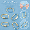 Unicraftale 5Pcs Brass Screw Carabiner Lock Charms KK-UN0002-02-5