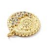 Brass Micro Pave Cubic Zirconia Pendants KK-Z098-18G-2