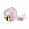 Natural Rose Quartz Pendants G-T131-16E-4