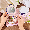 Round PU Leather & Plastic Jewelry Set Storage Box CON-TAC0014-06A-6