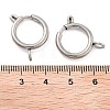 Non-Tarnish 304 Stainless Steel Spring Ring Clasps STAS-E104-09D-P-3