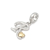 Brass European Dangle Charms LS-KK-Z097-01R-GP-2