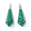 Synthetic Malachite Pointed Pendants G-I314-02P-12-2