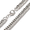 Iron Cuban Link Chain Necklaces for Women Men NJEW-A028-01G-P-2