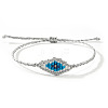Adjustable Evil Eye Polyester Cord Braided Bracelets for Men Women BI7988-18-1
