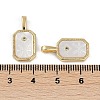 Rack Plating Brass Micro Pave Cubic Zirconia Pendants KK-U032-90G-09-3