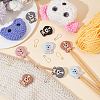  DIY Dog Silicone Beads Knitting Needle Protectors/Knitting Needle Stoppers with Stitch Markerss IFIN-NB0001-56-4