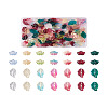 140Pcs 14 Style Transparent Baking Painted Glass Pendants LAMP-TA0001-02-21