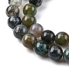 Natural Moss Agate Beads Strands G-F453-8mm-4