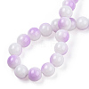 Two Tone Opaque Baking Paint Glass Beads Strands LS-DGLA-Q027-8mm-02-4