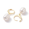 Natural Pearl Dangle Leverback Earrings for Women EJEW-JE04748-2