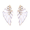 Alloy Enamel & Crystal Rhinestone Stud Earrings WG56AC9-01-2