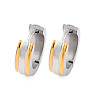 304 Stainless Steel Polishing effect Hoop Earrings EJEW-M001-18GP-6