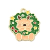 Christmas Alloy Enamel Pendants AL-CBA5CD4-02G-02-1