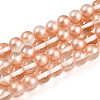 Baking Paint Transparent Glass Beads Strands DGLA-N011-8mm-04-1
