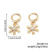 Elegant Brass Micro Pave Clear Cubic Zirconia Snowflake Hoop Earrings & Pendant Necklaces for Women ET8021-5-1