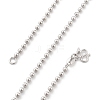 1.5mm Rack Plating Brass Ball Chain Necklaces for Women Men MAK-L044-63P-4