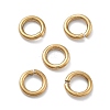 Ion Plating(IP) 304 Stainless Steel Open Jump Rings X-STAS-M081-02G-03-1