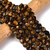 Faceted Natural Tiger Eye Beads Strands G-K066-01-8mm-1