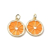 Brass Enamel Pendants KK-H072-14G-03-1