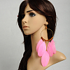 Fashion Feather Earrings EJEW-D003-88-2