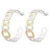 304 Stainless Steel Oval Stud Earrings for Women SA-CBA45D5-31GP-4