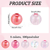 500Pcs 5 Colors Valentine's Day Transparent Acrylic Beads MACR-SP0001-29B-2