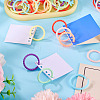 140Pcs 7 Colors Plastic Twisted Loose Leaf Book Binder Hinged Rings FIND-TA0008-27-7