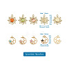 16Pcs 8 Styles Alloy Cat Eye Pendants ENAM-BT0001-09-7