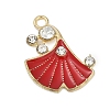 Alloy Enamel Pendants with Rhinestone FIND-Z070-07G-06-1