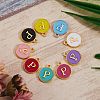 120Pcs 12 Colors Golden Plated Alloy Charms ENAM-SZ0001-64P-5