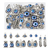 36Pcs 6 Style Evil Eye Alloy Enamel Pendants ENAM-TA0001-32-1