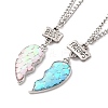 Best Friends Alloy Pendant Necklaces NJEW-K124-02B-P-1