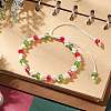 Christmas Handmade Glass Seed & Glass Braided Bead Bracelet BJEW-MZ00249-02-1