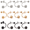Unicraftale 12Pcs 3 Colors 304 Stainless Steel Stud Earrings EJEW-UN0001-81-1
