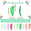 140Pcs 7 Colors Transparent Acrylic Pendants OACR-YW0003-50-3