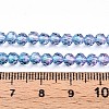 Baking Paint Transparent Glass Beads Strands DGLA-A035-T4mm-A06-5