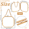 Octagon Brass Glass Hanging Photo Frame AJEW-WH0270-555A-2
