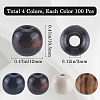 400Pcs 4 Styles  Natural Wood Beads WOOD-GF0002-15B-2