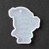 Christmas Theme DIY Santa Claus Pendant Silicone Statue Molds DIY-K054-12-1