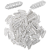 100Pcs Alloy Crystal Rhinestone Spacers Bars FIND-CA0009-71B-1