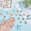 40Pcs 2 Colors 1-Hole Alloy Shank Buttons BUTT-CY0001-28B-3
