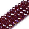 Electroplate Glass Beads Strands EGLA-A034-T1mm-B29-4