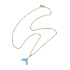 MIYUKI Delica Beads Beaded Mermaid Tail Pendant 304 Stainless Steel Cable Chain Necklaces for Women NJEW-MZ00130-04-4