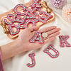 Alphabet Resin Rhinestone Patches DIY-TAC0005-45C-15