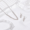 1 Set Iron Jewerly Sets. Rhinestone Necklace & Stud Earring Sets SJEW-LP0001-32S-3