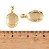 Floral Embossed Brass Locket Pendants KK-CBA7157-04G-2